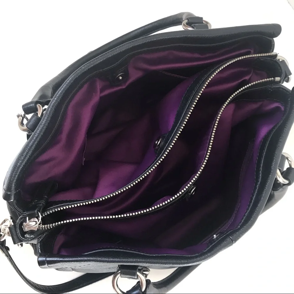 Coach Black Satchel with Gold Hardware
